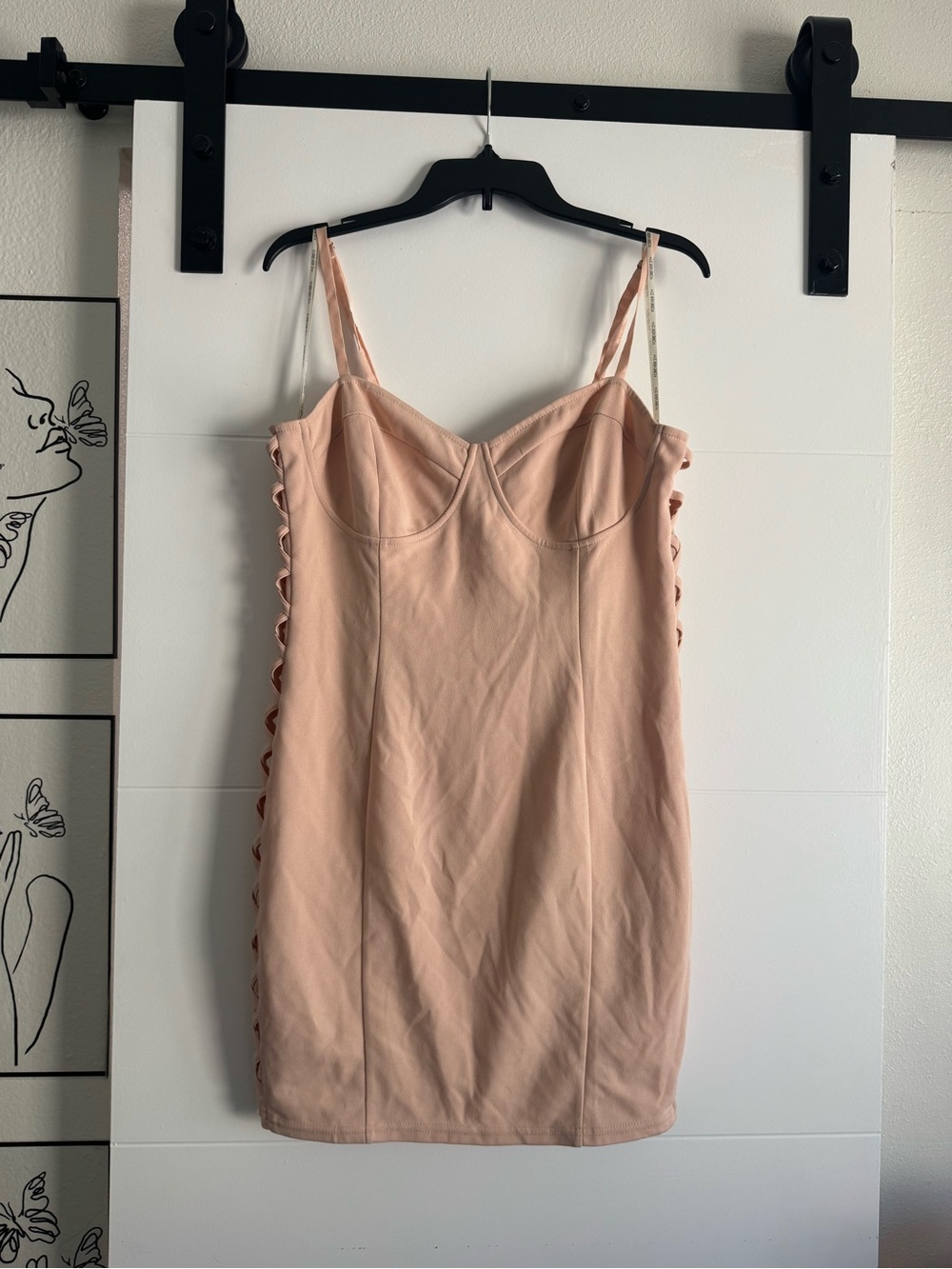 Forever 21 Pale Blush Bustier Midi Dress